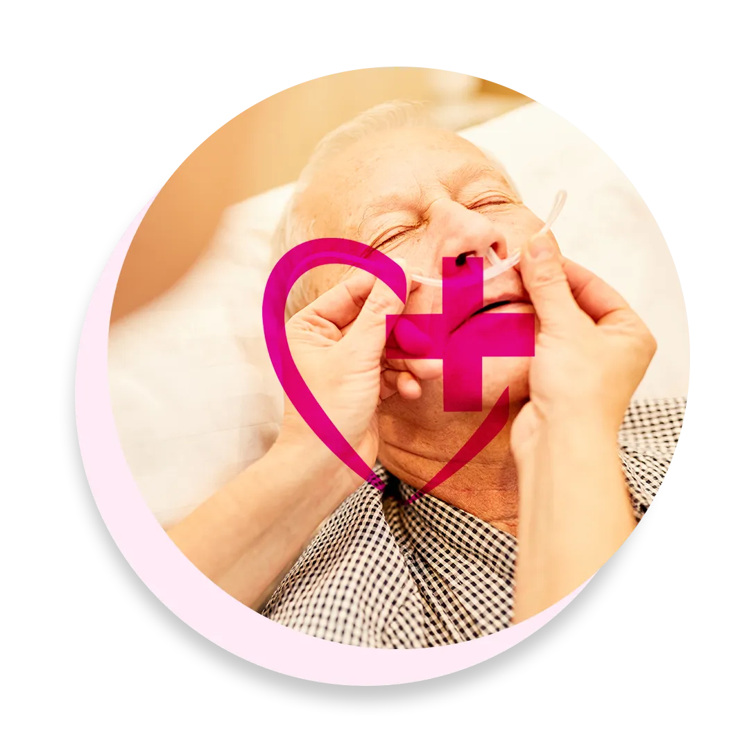 Patient mit Beatmungsschlauch